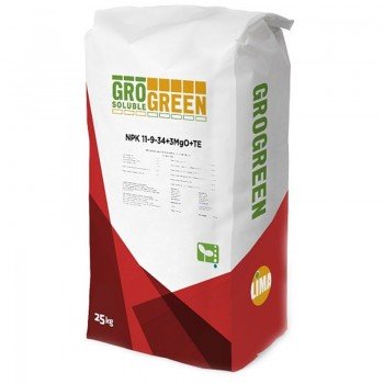 НПК (NPK) 11-9-34+3MgO+TE водорозчинне добриво (GroGreen)