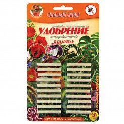 Чистий лист від шкідників добрива в паличках (Kvitofor)