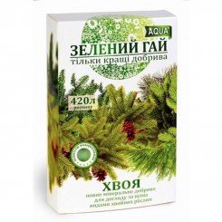 Зеленая роща осенняя хвоя минеральное удобрение (Гилея)