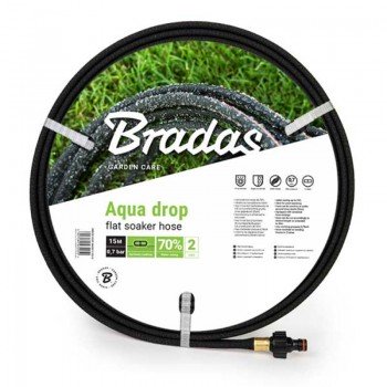 Шланг що сочиться для поливу AQUA-DROP FLAT 1/2 дюйм. (Bradas)