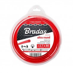 Волосінь для скошування ULTRA кругла 2.7x80м, блістер (Bradas)
