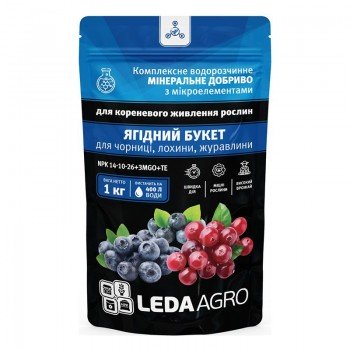 Ягідний букет (чорниця, журавлина) NPK 14-10-26+3Mg+ТО водорозчинне добрива (GroGreen)