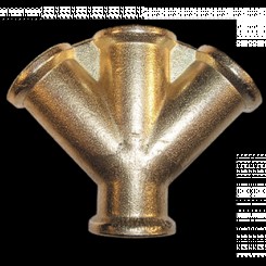 Трійник 4 x РВ 3/8 "з латуні, SP029 (Bradas)