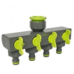 Розподільник з 4 кранами РВ 3/4" LIME EDITION, LE-3033 (Bradas)