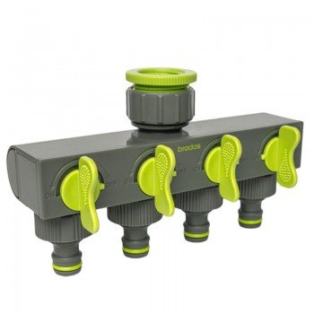 Розподільник з 4 кранами РВ 3/4" LIME EDITION, LE-3033 (Bradas)