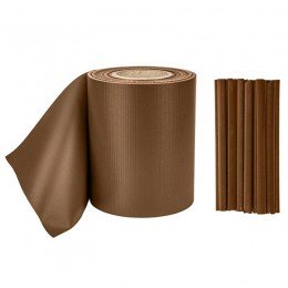 Стрічка для забору 19см x 35м 450г / м2 коричнева (Bradas)