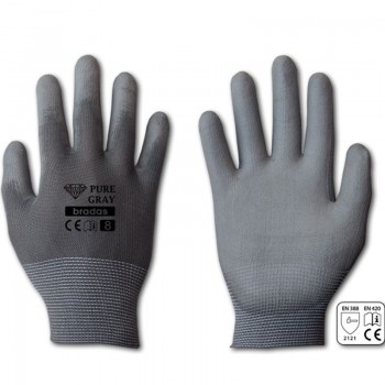 Рукавички захисні Pure Gray поліуретан (Bradas)