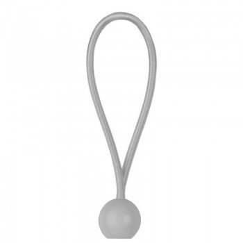 Еластичний гумовий шнур з кулькою 15см BUNGEE CORD BALL сірий (25 шт.) (Bradas)