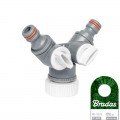 Трійник з кранами РВ 1"/3/4" WHITE LINE (15 шт.) WL-2222 (Bradas)