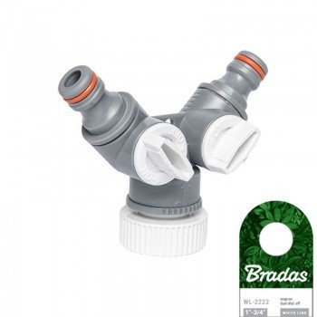 Трійник з кранами РВ 1"/3/4" WHITE LINE (15 шт.) WL-2222 (Bradas)