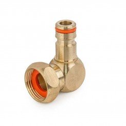 З'єднання кутове на кран, поворотне, внутрішня різьба 3/4" BRASS, BR-2134 (Bradas)