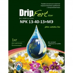 Дрип Фертилизер (Drip Fertilizer) Foliar 13-40-13+МЕ с прилипателем комплекса минеральное удобрение (Sabera Magic)