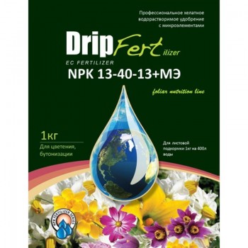 Дріп Фертілізер (Drip Fertilizer) Foliar 13-40-13+МЕ з прилипачем комплексу мінеральне добриво (Sabera Magic)
