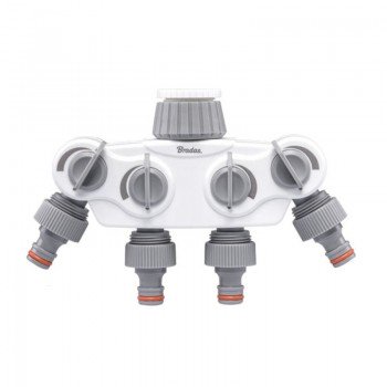 Распределитель с 4 кранами WHITE LINE - SOLID, WL-3034K (Bradas)
