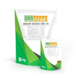 Гроліф (Groleaf) 20-20-20+TE+QPS45 водорозчинне добрива (GroGreen)