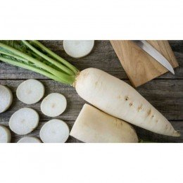Круглий білий насіння редьки (Яскрава)