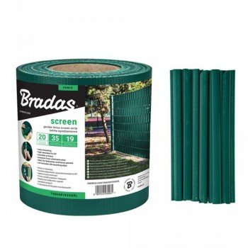Стрічка для забору 19см x 35м 450г / м2 зелена (Bradas)